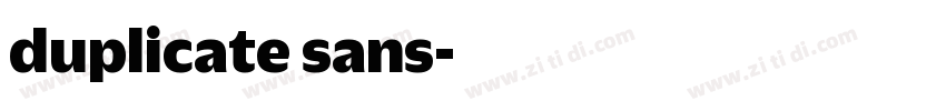 duplicate sans字体转换